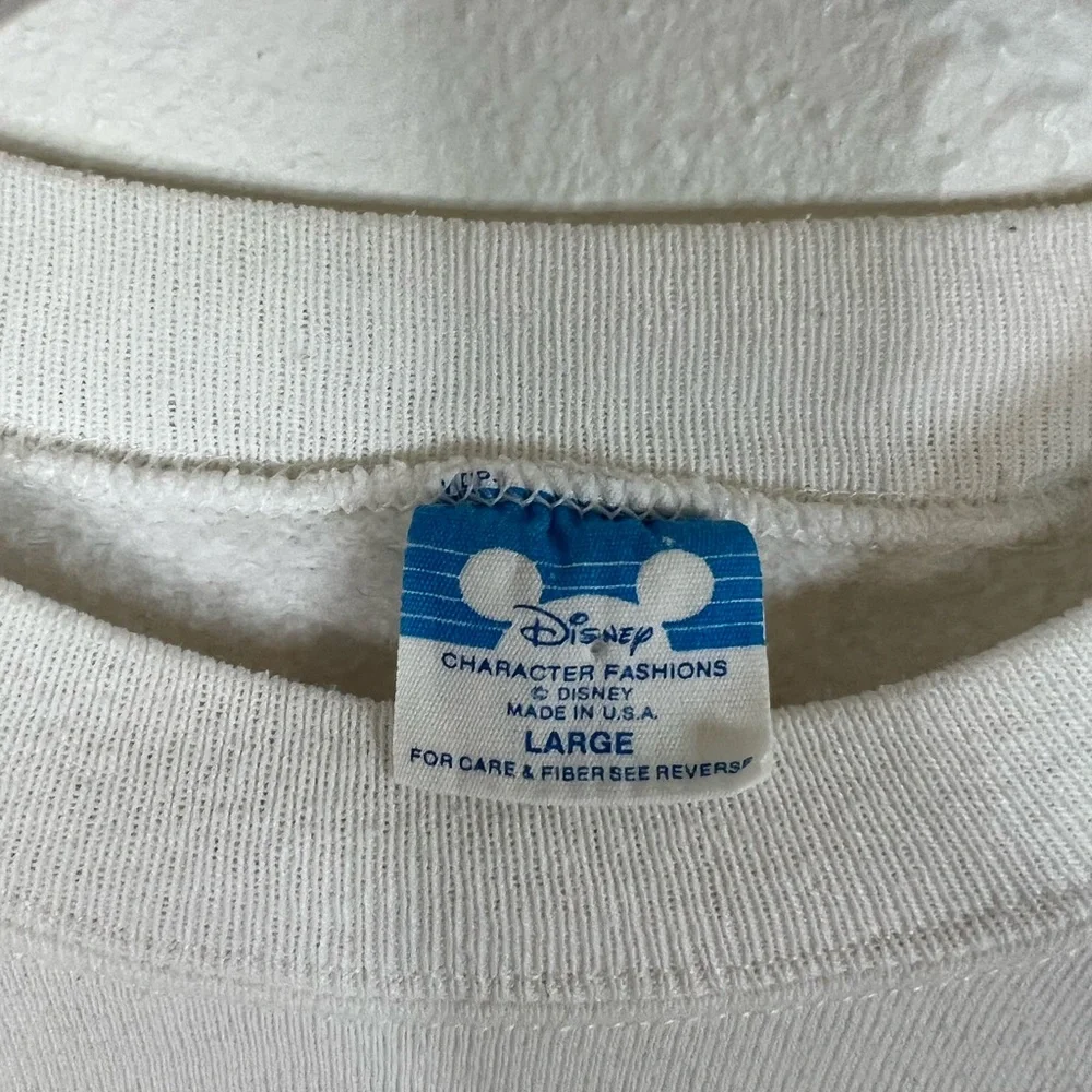 Vintage Disney Mickey Mouse Sweatshirt White Graphic Pullover Fleece